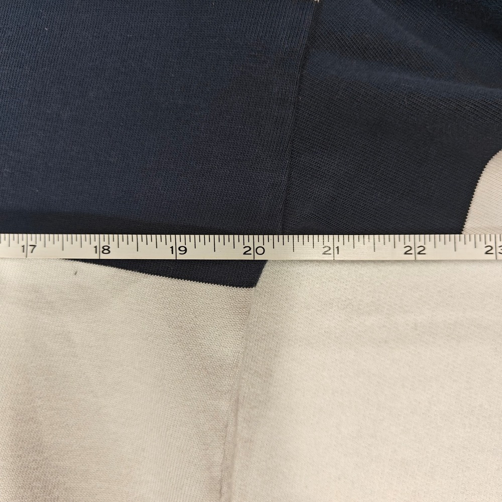 LL Bean Signature Womens Navy White Striped Rugby Shirt Cotton M 521790 - Picture 5 of 6